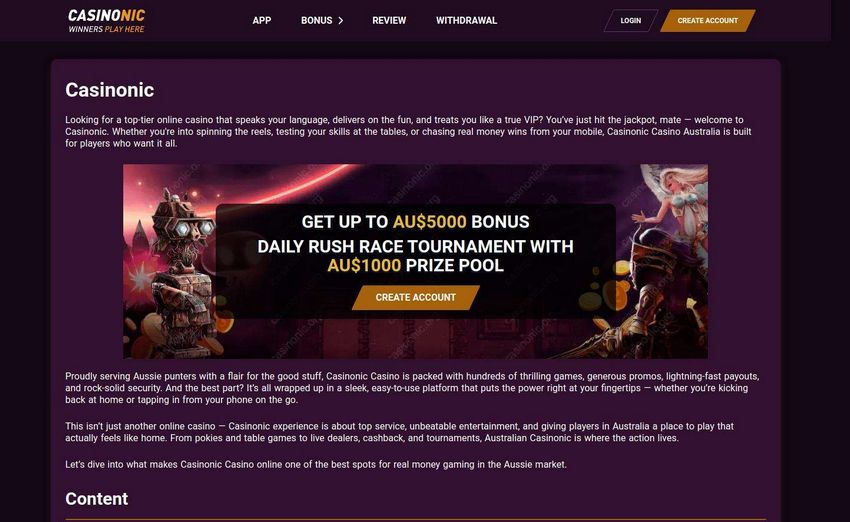 Casinonic Testimonial - Expert & Player Ratings (2026 )